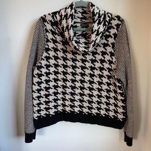 Lucky Brand cowl neck herringbone sweater